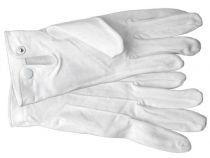 White Cotton Parade Gloves with Snaps