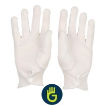 White Cotton Parade Gloves with Snaps