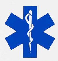 E.M.S. Star of Life Outside Window Decal