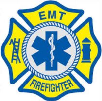 EMT and Firefighter Decal with Maltese Cross