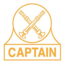 Captain Parallel Horns Decal (Picture not exact)