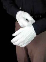 Nylon Stretch White Parade Gloves, One Size Fits Most