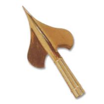 Gold Brass 7" Army Spear Flag Pole Ornament
