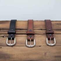 1.5" Bison Casual Belt w/ Stitched Edge