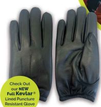 Leather Puncture Resistant Gloves with Kevlar Lining