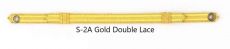 Adjustable Metallic Gold Lace Double Hat Strap