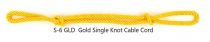 Gold Cable Single Knot Hatband Cord