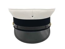 White Bell Cap w/ Black Velveteen Band