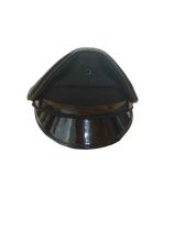 Black Highway Patrol Officer Cap with Grey Crown Pipe