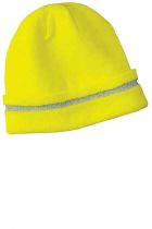 Hi-Vis Enhanced Visibility Beanie with Reflective Stripe