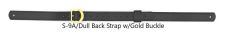 5/8" DULL Black Back Strap with Gold Buckle