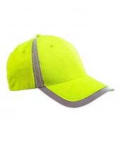 Reflective Accent Safety Cap, Adjustable Hi-Visibility Baseball Hat