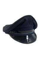 Navy R-15 Crushed Highway Hat with French Blue Bottom Soutache Piping