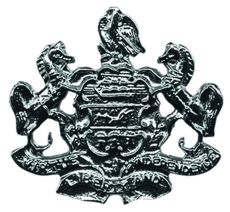 1" PA State Seal Metal Collar Insignia