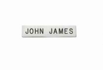 Metal Nametag 2.5" X .6"- Silver