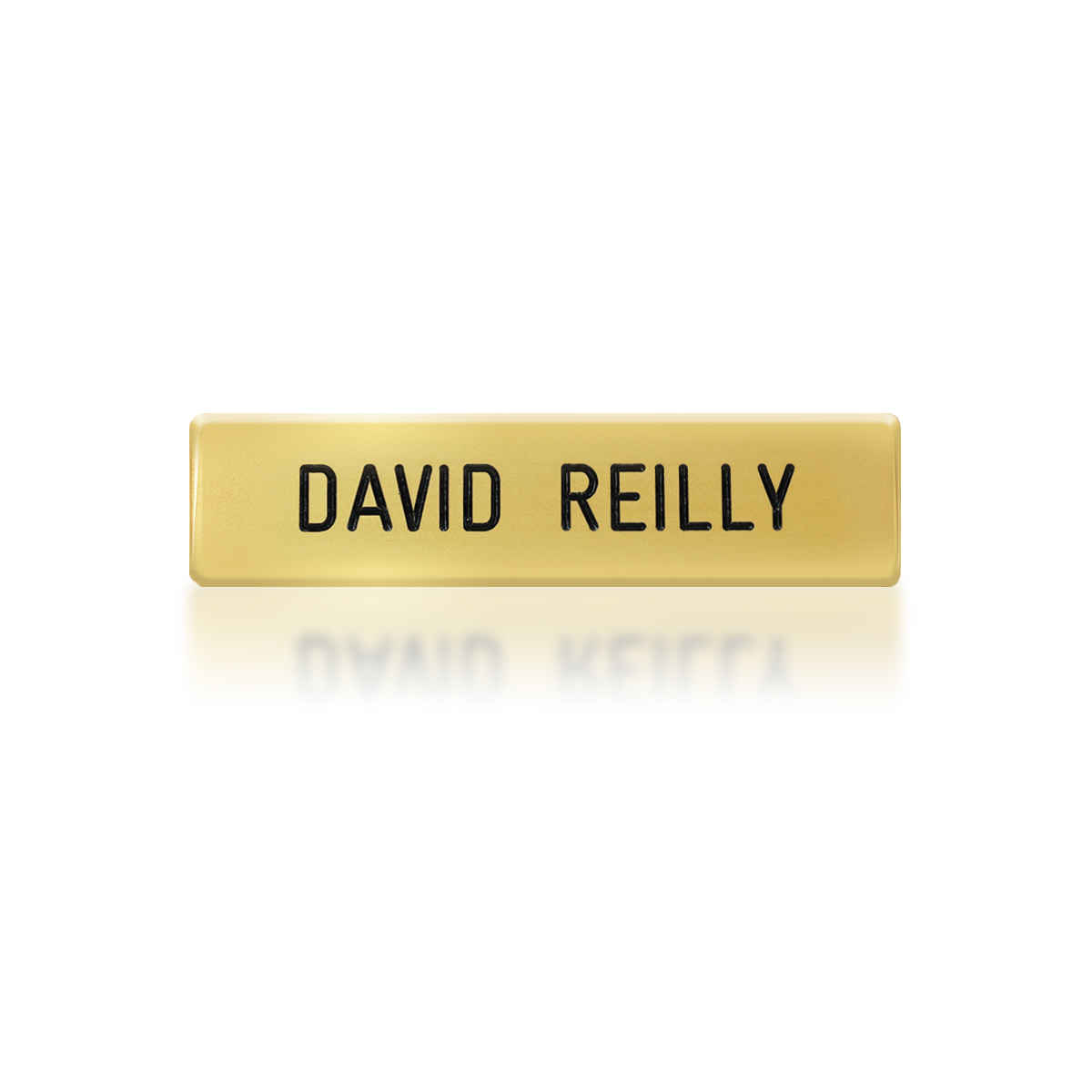 2-1/2" x 5/8" Gold Nameplate