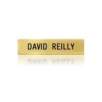 2-1/2" x 5/8" Gold Nameplate