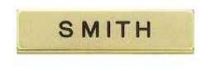 Gold Nameplate, 3/4" X 2-1/2"