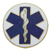 Gold Star of Life Collar Pins, Pair, 15/16"