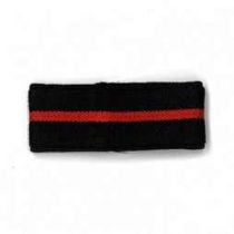 Mourning Band with Red Stripe 7/8" Wide