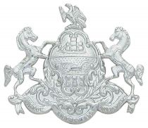 PA Coat of Arms Frontice Hat Badge, Rhodium