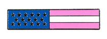 Gold w/ Pink Stripe US Flag Pin