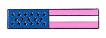 Gold w/ Pink Stripe US Flag Pin