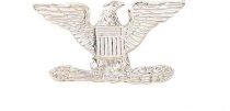 Colonel Eagles Collar Pins, 1 1/2" H x 3/4" W, Pair