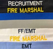 Custom ID Name Strips, Embroidered Text on Nametape