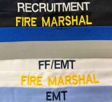Custom ID Name Strips, Embroidered Text on Nametape
