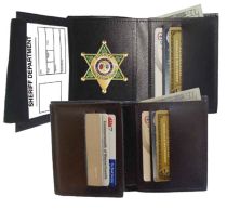 Hidden Badge & ID Tri-Fold Wallet