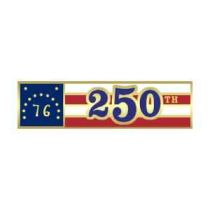 USA 250th Commendation Bar 1.375"Wx.375"H Semiquincentennial