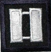 Captain Silver/Midnight Rank Insignia Emblem, 1.5"