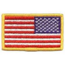 Reversed American Flag Patch- 3-3/8" X 2"