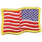 Reversed American Flag Patch, Wavy
