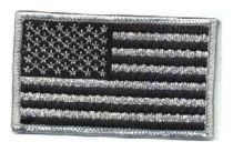 American Flag Patch- Gray/Black