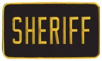 SHERIFF Back Patch- Gold on Black