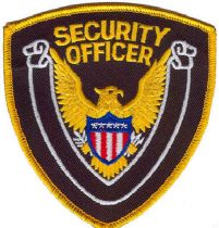 Security Officer Eagle Shoulder Patch with Scroll
