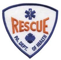 Rescue PA Dept. of Health Patch, 3-3/4" X 3-3/4"