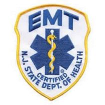 EMT Badge Patch, Silver, 2-1/2 x 3-1/2 - Hero's Pride