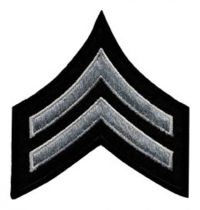 Corporal Chevrons, 3"- 1 Color Stripe