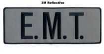 EMT Reflective 4 X 11 Back Patch, Black/Grey