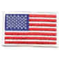 American Flag w/ White Border Patch- 3-3/8" x 2"