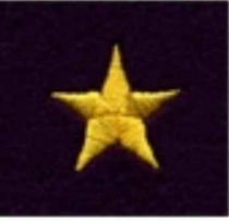 3/4" Light Gold Star on Midnight Navy Felt