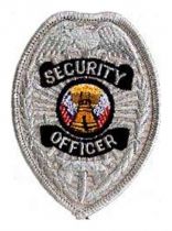 Security Officer Silver Badge Patch w/ Gold Liberty Bell