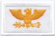 Gold on White Colonel Rank Insignia Emblem