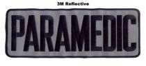 PARAMEDIC Black/Gray Reflective Cap Size Patch, 2" X 4"