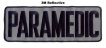 PARAMEDIC Black/Gray Reflective Cap Size Patch, 2" X 4"