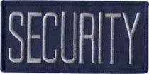 4" x 2" Security Chest Patch, Grey on Navy