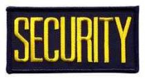 4" x 2" Security Chest Patch, Gold on Navy